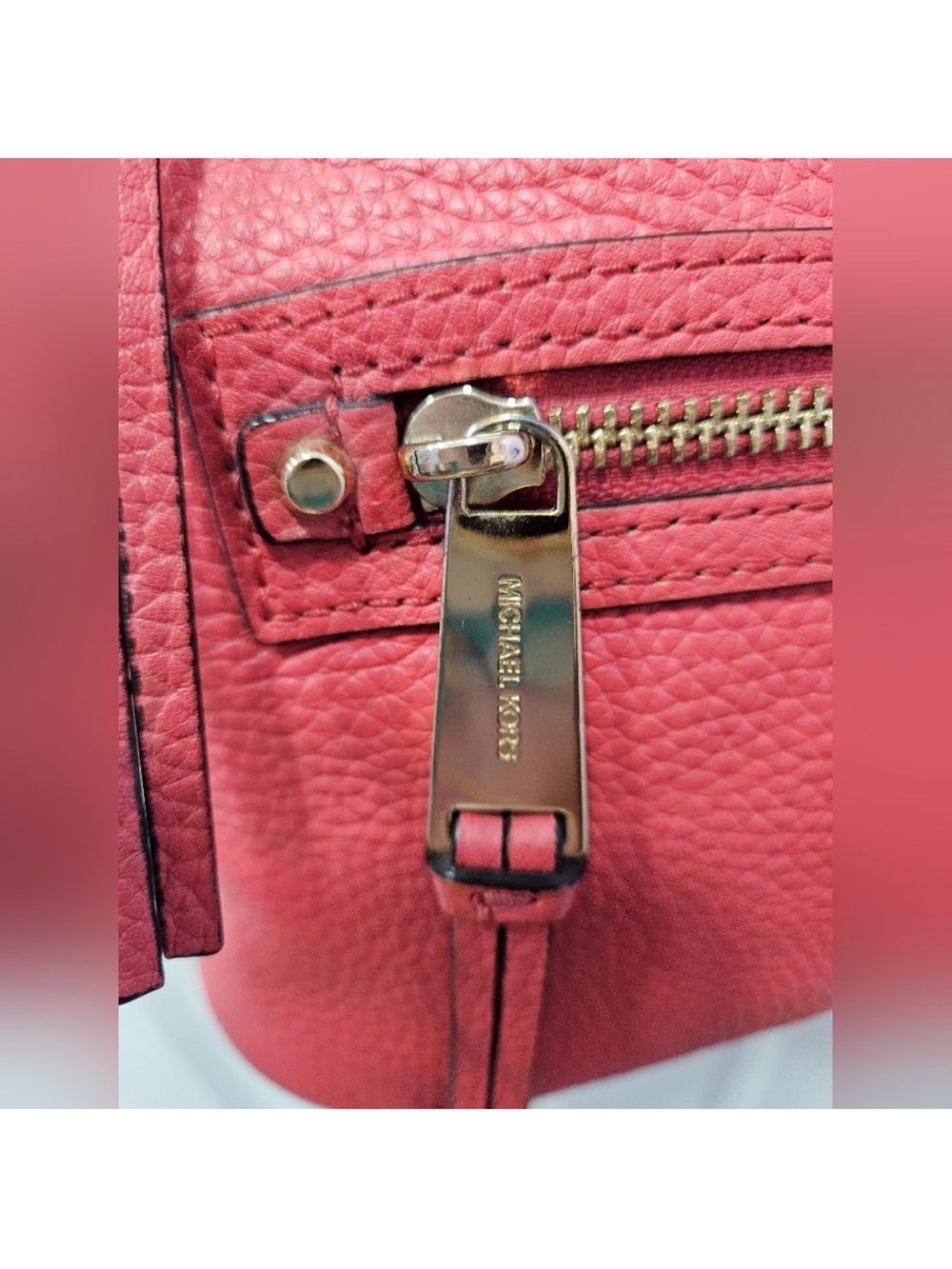 Michael Kors Coral Leather Crossbody Bag - Picture 6 of 11